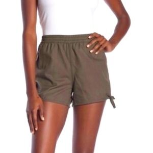 Madewell cotton blend side tie shorts